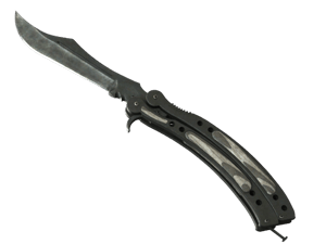 ★ Butterfly Knife \| Black Laminate (Battle-Scarred)