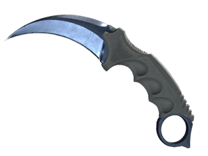 ★ Karambit \| Blue Steel (Battle-Scarred)