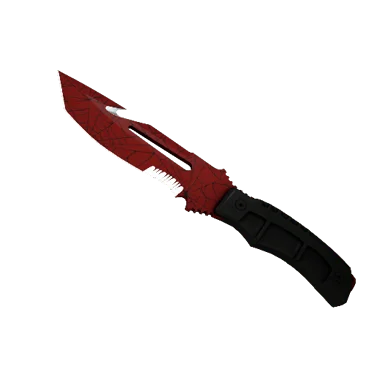 StatTrak™ ★ Survival Knife | Crimson Web (Well-Worn)