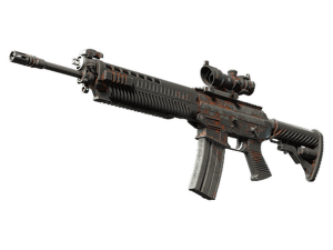 SG 553 \| Basket Halftone (Battle-Scarred)